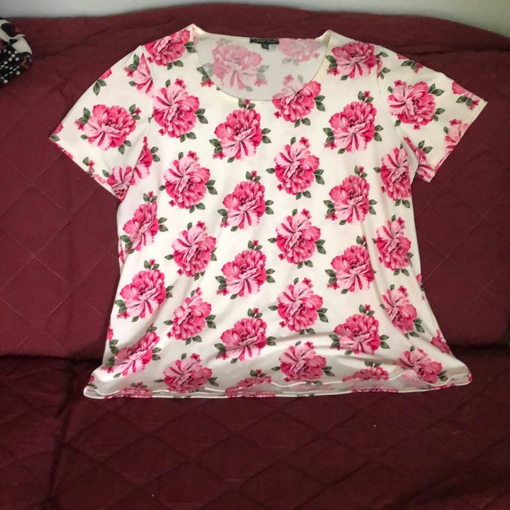 Slinky Brand Floral Top size 1X